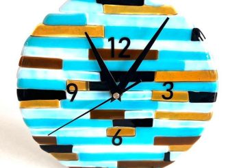 Fused Glass Clock Natasha 2024