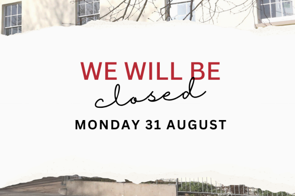August Bank Holiday Closure
