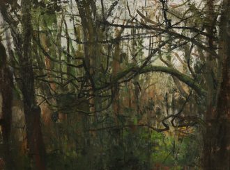 Woodland Scrub Oil On Panel 70 X 90 Cm Aidan Crotty