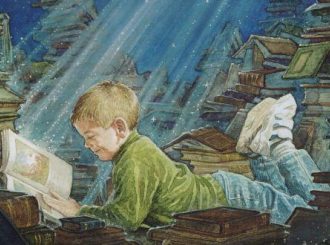 Boy Reading Pj Lynch Image